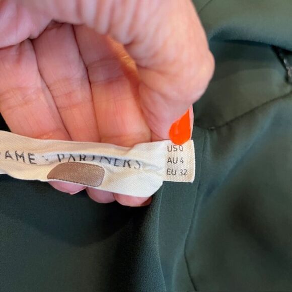 Fame & Partners Tilbury Dress Forest Green Wrap Maxi Adjustable Straps Size 0 - Picture 8 of 13